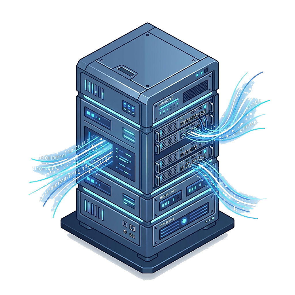 Icon representing Postgres-based deterministic audit trails and decision logging
